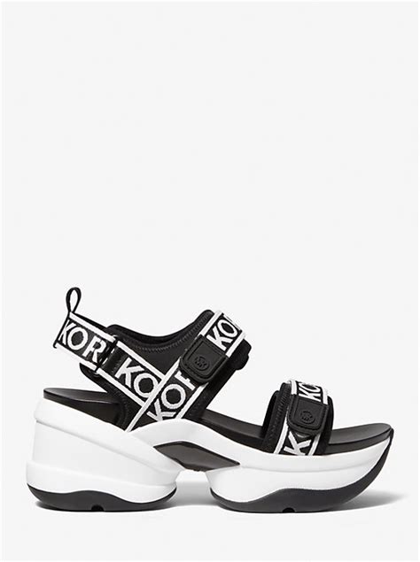 michael kors maverick sandal|Michael Kors Maverick Logo Tape Scuba Sandal in .